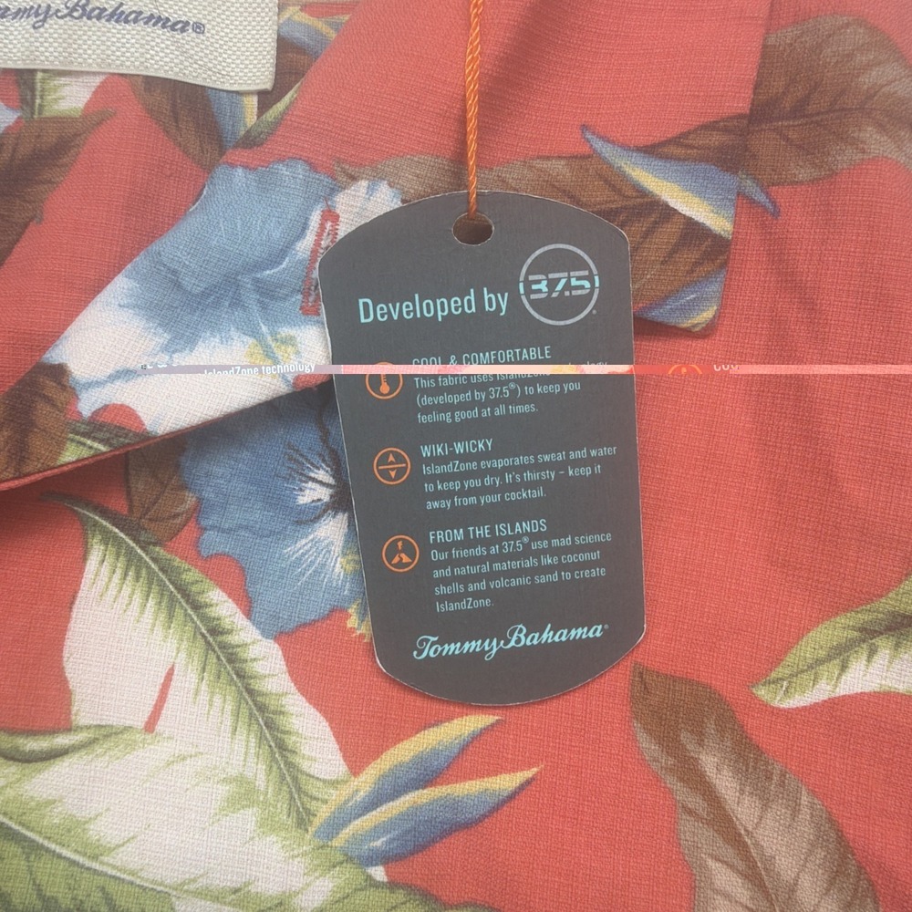 Tommy Bahama IslandZone Silk Blend Hawaiian Camp Shirt 2XB Tropical NWT - Picture 5 of 11